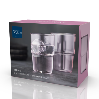 Szklanki do napojów Lyngby Glas Torino Pink 400 ml - 2 szt. - 5