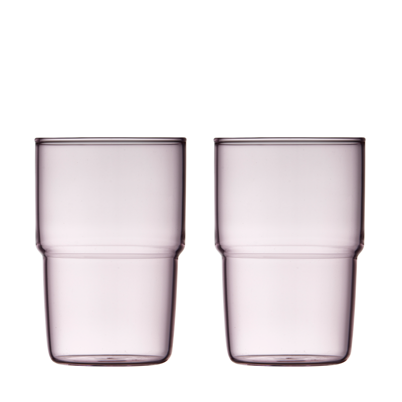Szklanki do napojów Lyngby Glas Torino Pink 400 ml - 2 szt.