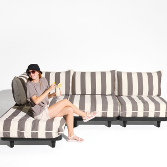 Fatboy Paletti Set Large Stripe Cacao Garden Sofa | PROMOTION: FREE COVER! - 3