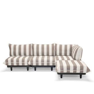  Fatboy Paletti Set Large Stripe Cacao Garden Sofa | PROMOTION: FREE COVER! - 2