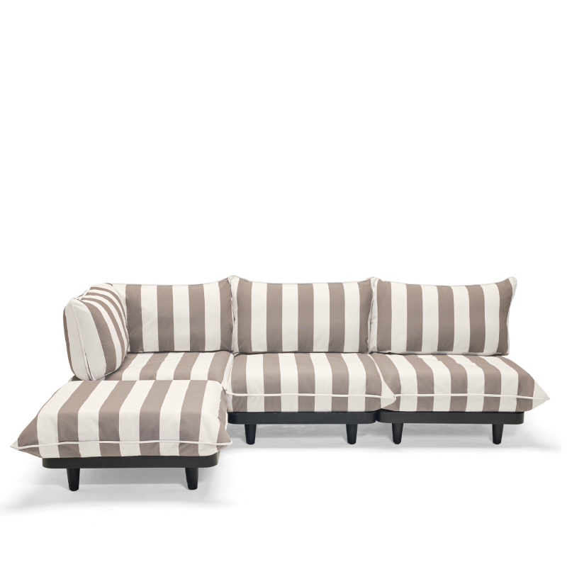 Sofa ogrodowa Fatboy Paletti Set Large Stripe Cacao | PROMOCJA: POKROWIEC GRATIS!