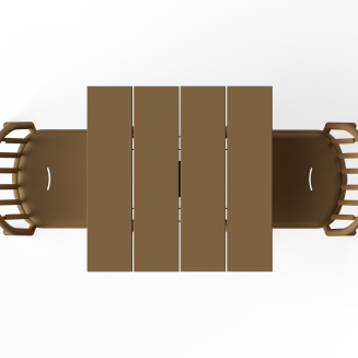 Stolik ogrodowy Fatboy Fred's Square Bistro Table Mochaccino - 7