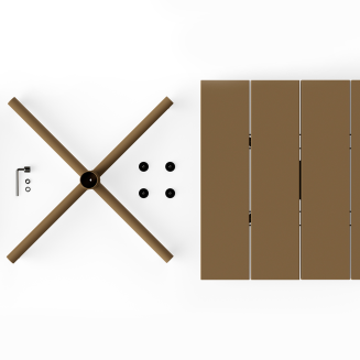 Stolik ogrodowy Fatboy Fred's Square Bistro Table Mochaccino - 4