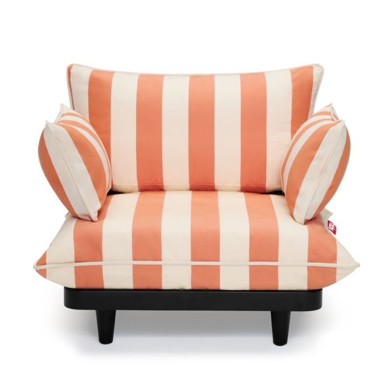 Fotel ogrodowy Fatboy Paletti Lounge Chair Stripe Orange Creme