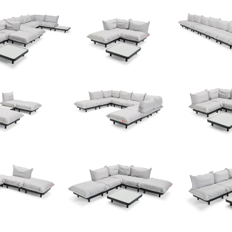 Sofa ogrodowa Fatboy Paletti Set Medium Royal Wolf Grey - 7
