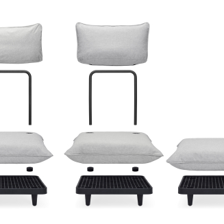 Sofa ogrodowa Fatboy Paletti Set Medium Royal Wolf Grey | PROMOCJA: POKROWIEC GRATIS! - 9