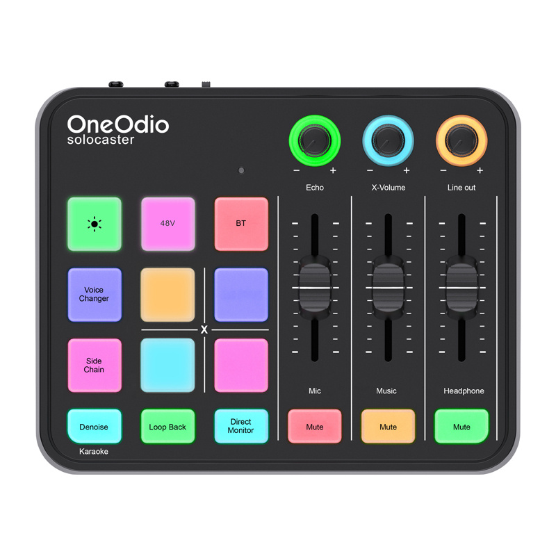  OneOdio Solocaster Audio Mixer and Sound Card