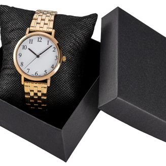 Pudełko na zegarek gładkie - Czarne - 4