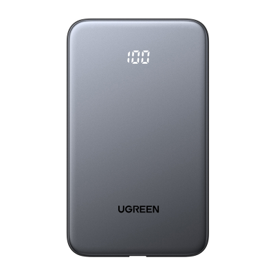  Powerbank 10000mAh Ugreen PB526 USB + USB-C, 20W, built-in cable (gray)