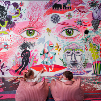  Wigiwama Beanbag Chair Pink Mousse - 11