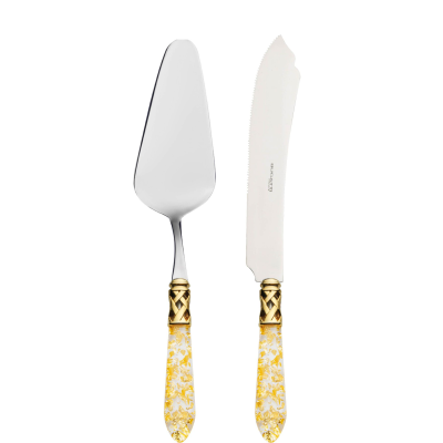 Zestaw do serwowania ciasta Casa Bugatti Aladdin Gold/Gold
