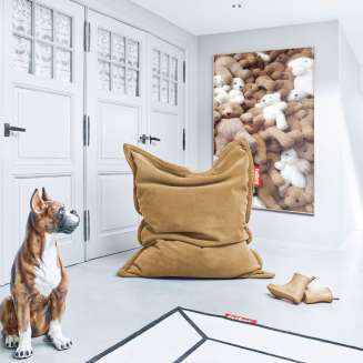 Pufa Fatboy Original Slim Teddy Latte 155x120 cm - 5