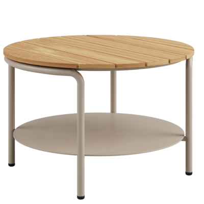 SACKit Patio Coffee Table Taupe ∅70 cm