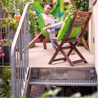 Fotel hamakowy La Siesta Domingo Lime Basic - 7