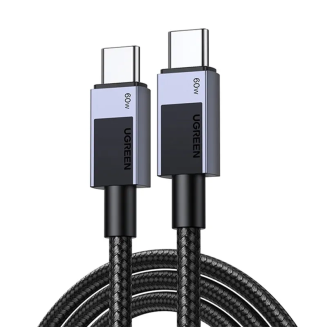 Kabel UGREEN L524 USB-C-USB-C 0.5m 60W (szary) - 2