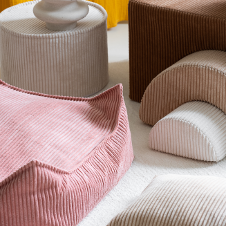 Pufa dziecięca Wigiwama Square Ottoman Pink Mousse - 3