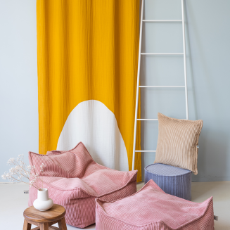 Pufa dziecięca Wigiwama Square Ottoman Pink Mousse - 5
