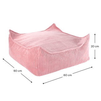 Pufa dziecięca Wigiwama Square Ottoman Pink Mousse - 6