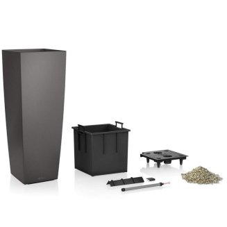 Donica Lechuza Cubico Alto Premium 40 espresso metallic - 2