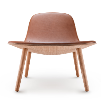 Fotel Eva Solo Yuuga Lounge nature oak & cognac leather - 3