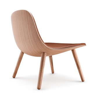 Fotel Eva Solo Yuuga Lounge nature oak & cognac leather - 2