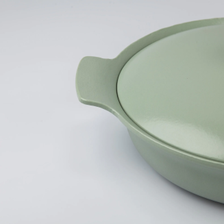 Patelnia żeliwna głęboka z pokrywą BergHOFF Ron 28 cm - 6
