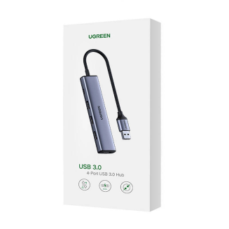 Hub UGREEN 5w1 Adapter, USB do 4x USB 3.0  CM473-20805 (szary) - 3