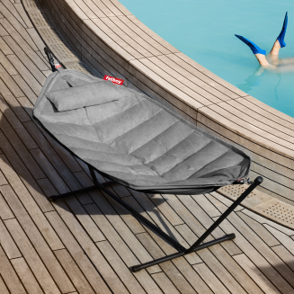  Fatboy Headdemock Superb Rock Gray hammock with black stand - 6