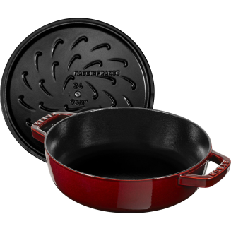 Głęboka patelnia do duszenia z pokrywą Staub Chistera 24 cm grenadine red - 3