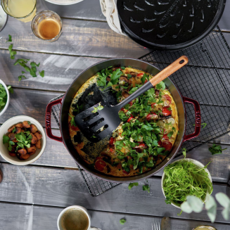 Głęboka patelnia do duszenia z pokrywą Staub Chistera 24 cm grenadine red | JESIENNA PROMOCJA - 9