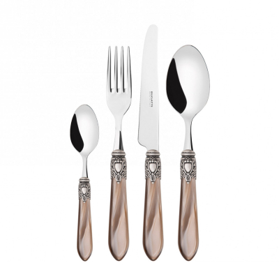 Zestaw sztućców obiadowych Casa Bugatti Oxford Onyx/Old Silver 24 szt.