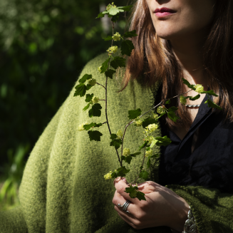 Szal z kieszeniami Lapuan Kankurit UNI olive 60x170 cm - 4