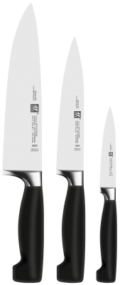 Zestaw 3 noży Zwilling Four Star: Nóż do warzyw + Nóż do wędlin + Szefa | JESIENNA PROMOCJA