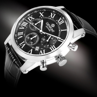 Zegarek Męski Giewont Chronograph Sapphire Srebrno Czarny GW6260-A2 - 2