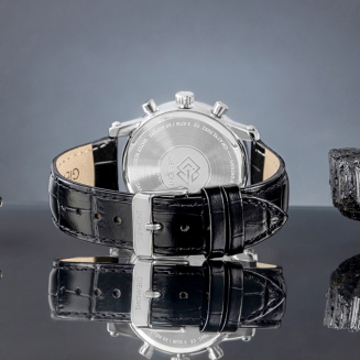 Zegarek Męski Giewont Chronograph Sapphire Srebrno Czarny GW6260-A2 - 7