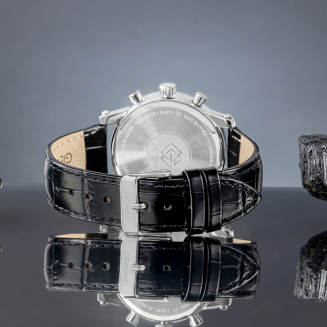 Zegarek Męski Giewont Chronograph Sapphire Srebrno Czarny GW6260-A2 - 7