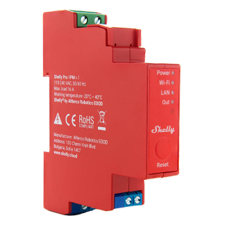  SHELLY Pro 1PM Wi-Fi/LAN 1-channel DIN transmitter - 2