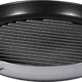 Żeliwna patelnia grillowa Staub z dwoma uchwytami 22 cm graphite grey - 2