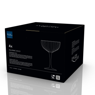 Kieliszki do koktajli Lyngby Glass Palermo Gold 4 szt. - 9