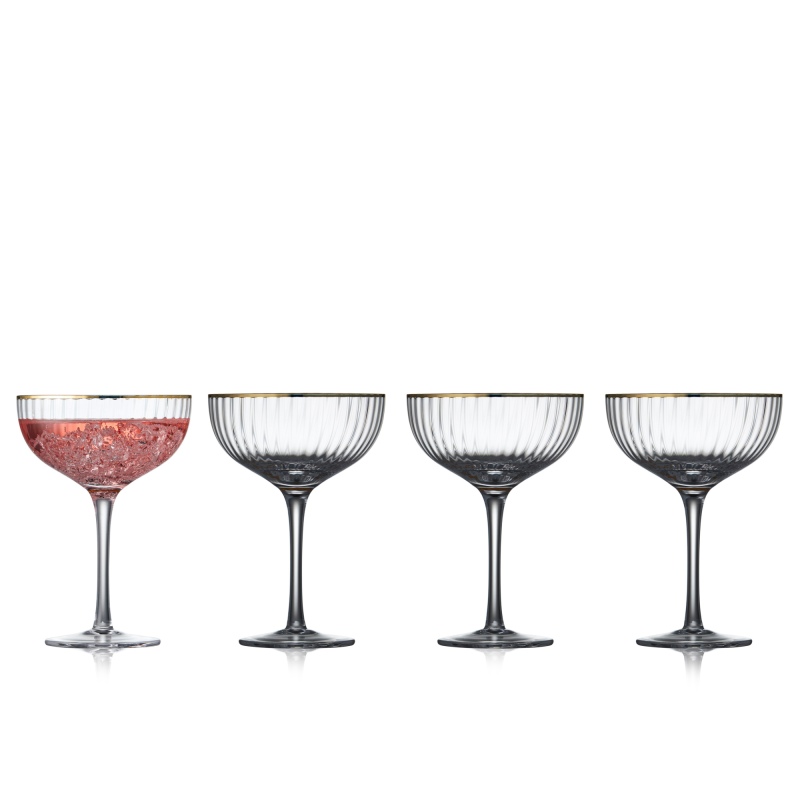 Lyngby Glass Palermo Gold cocktail glasses, 4 pcs.