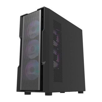 Obudowa komputerowa DARKFLASH DK431 Mesh + 4 wentylatory ARGB (czarna) - 6