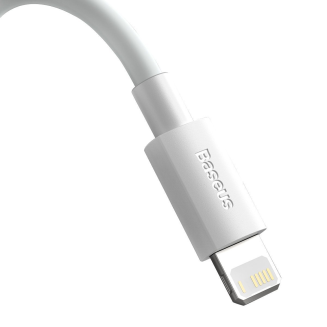Kabel USB do Lightning Baseus Simple Wisdom, 2.4A, 1.5m (biały) 2szt. - 2