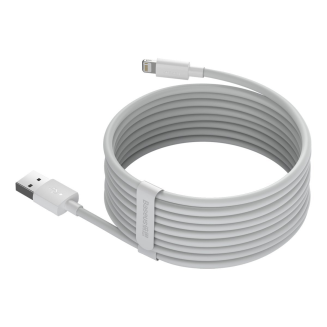 Kabel USB do Lightning Baseus Simple Wisdom, 2.4A, 1.5m (biały) 2szt. - 3