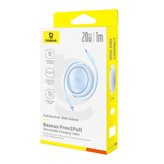 Kabel USB Baseus Free2Pull USB-C do iP 20W 1m (niebieski) - 6