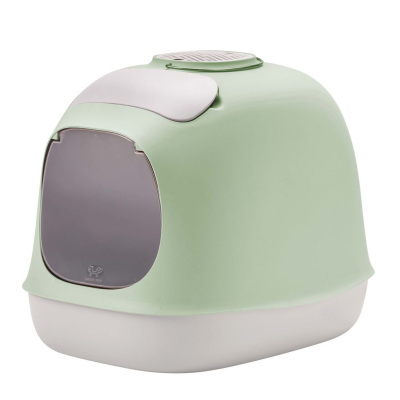 Zakryta kuweta dla kota United Pets Minu zielono-biała