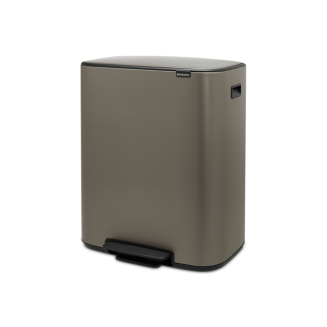 Brabantia Bo waste bin 2x30l platinum - 2