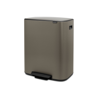 Kosz pedałowy na śmieci Brabantia Bo 2x30 l Platinum - 2