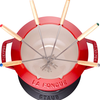 Zestaw do fondue Staub - 18 cm, Czerwony - 2