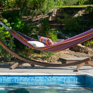 La Siesta Flora flowers double hammock - 2