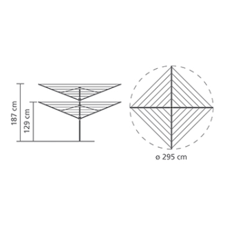 Suszarka ogrodowa Brabantia Lift-O-Matic 60 m Metallic Grey - 7